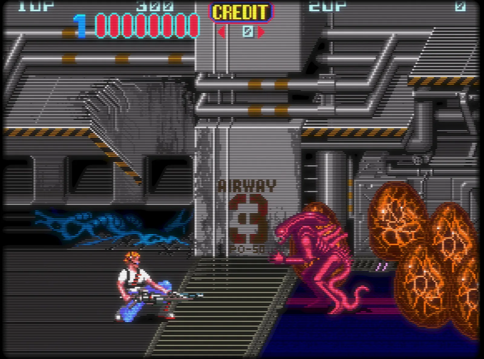 Klasična arkadna igra pokrenuta s RetroArchovim CRT shaderom